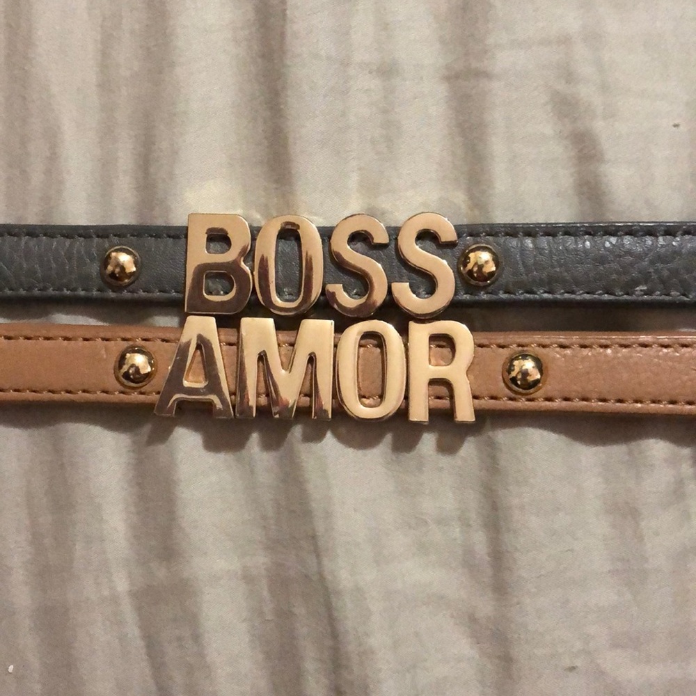 Boss and amor bracelets